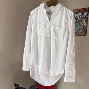 NWT LOFT Women's Crisp White Button Down Shirt